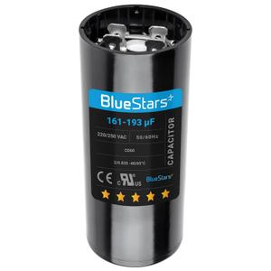[UL Listed] BlueStars 161-193 uf MFD 50/60 Hz 220-250 VAC Universal CD60 Round Motor Start Capacitor - Replacement Part for AC Electric Motor Operation - Lifetime Up to 30.000 Hours