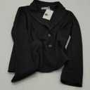 ELLEVEN Women's Casual Stretchy Knit Blazer,Lightweight Slim Fit Jackets Long Sleeve Business Suit with Pockets