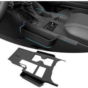 Center Console Side Storage Box Organizer Tray Compatible with 2024 2025 Toyota Land Cruiser 250 Prado J250 LC250 Interior Accessories Gear Shift Panel Trim Cover Black (Not for 1958)