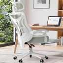 CYKOV Ergonomic Office Chair with Footrest, Reclining Mesh Back, 350 Lbs, 20 inches x 22 inches x 40 inches
