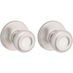 Kwikset 92001-565 Tylo Passage Hall/Closet Knob in Satin Nickel (Pack of 2)