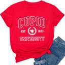 Yimoya Womens Cheetah Print Valentine Shirts Cute Buffalo Love Heart XOXO Graphic Tees Gifts (Small)