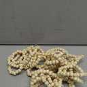 WILLBOND 16 Feet Christmas Wood Bead Garland Wooden Bead Garland for Christmas Tree Holiday Decoration (Wood Color)