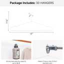 StorageWorks 4mm Super Thick Metal Wire Hangers, Heavy Duty Stainless Steel Clothes Hangers for Coats, Shirts Jackets, Pants, Suits, Space Saving White Hangers for Closet, 30 Pack