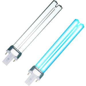 2 Pack 9W UVC G23 Base Replacement Light Bulb for Fish Tank, Turtle Tank, Outdoor Pond Clarifier Compatible with JUP-01 UVE9 CF400 CF500 UVCP-9 UV Light for Aquarium