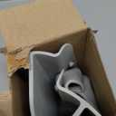 Silicone Sink Splash Guard with Sponge Holder -19.5" x 4.5" x 2.5" Sink Silicone Splash Guard with Strong Suction - Sink Edge Protectors for Kitchen Sink - Farmhouse Kitchen Sink Splash Guard - Gray