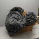 Calming Dog Bed Fluffy Plush Dog Mat for Furniture Protector with Removable Washable Cover for Large Medium Small Dogs and Cats (Large(45x37x6)