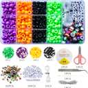 Ituoray 586-Piece Christmas Beads Jewelry Kit, Glass Beads & Pearl Beads with Tools, Bracelet Making Kit for Teens Girls Adults, DIY Holiday Gifts (Halloween)