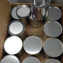 12 Pack Metal Paint Cans with Lids 0.88 Pint Paint Can Empty Unlined Can Small Multipurpose Metal Pail Buckets Storage Containers for Crafts DIY Project Adhesives