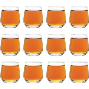 Vikko 3.25 Ounce Shot Glasses, Set of 12 Small Liquor and Spirit Glasses, Durable Tequila Bar Glasses For Alcohol and Espresso Shots, 12 Piece Shooter Glass Set (LAL)