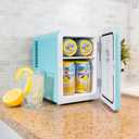 Koolatron Retro Mini Fridge 4 Liter Green Portable Refrigerator for Bedroom Office Dorm Skincare Table Top Beverage Cooler Travel Bottle Warmer Kimchi Fridge Car Outdoor Patio 6 Can Capacity
