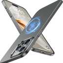 TORRAS Magnetic Slim-Fit for iPhone 15 Pro Max Case, Ultra-Thin 15 ProMax Phone Case Compatible with MagSafe, Lightweight Anti-Scratch Matte Hard iPhone 15 ProMax Case 6.7 inch OriginFit, Grey