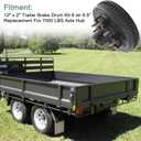 12"x 2" Trailer Brake Drum Kit 8 on 6.5" Replacement for 7000LBS Axle Hub Heavy Duty 8 Bolt Trailer Brake Hub Drum Assembly with 1/2"-20 Stud 25580, 14125A Drums 008-219-04-22004K