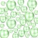Jadive 200 Pieces Pearl Beads for Vase Filler Centerpieces, No Holes Pearl Makeup Beads for Wedding Holiday Party Home Brushes Holder Decor, 10/14/20/30 mm(Sage Green)