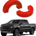 Tow Hook Covers for Chevrolet Silverado 1500 2007-2025 Custom Design Compatible Trailer Hitch Cover with Chevrolet Accessories (red)