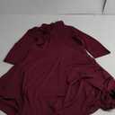 Nmoder Women's Casual Wrap Flared Midi Dress Wedding Guest Cocktail Tea Dresses A-Line Swing V-Neck 3/4 Sleeve XL