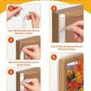 Picture Hanging Strips - 24-Pairs(48 Strips) Wall Sticky for Hanging Pictures on Wall Without Nails, Adhesive Picture Hangers Heavy Duty No Damage