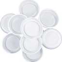 Taiyin 100 Pieces Mailing Tubes Plastic End Caps Cardboard Shipping Tube Plastic White End Caps for Mailing Tubes, Round(2 Inch)