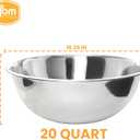 Ybmhome Heavy Duty Deep Quality Stainless Steel Mixing Bowl for Serving Mixing Baking and Cooking (22 Quart)