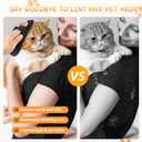 2 Pack Pet Hair Removal Gloves, Washable Electrostatic Cat and Dog Hair Remover for Furniture, Car Seats, Clothing, Curtains and Couches, Large 6.7x5.1 Inch Design