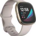 Fitbit Sense Advanced Smartwatch with Tools for Heart Health, Stress Management & Skin Temperature Trends, White/Gold, One Size (S & L Bands Included)
