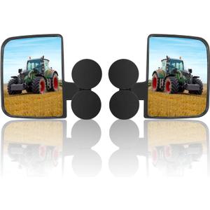 Universal Magnetic Tractor Rearview Mirror, High-Definition Foldable Side Mirror, Compatible with John Deere, Yasuda B Series, BX Series, Mahindra