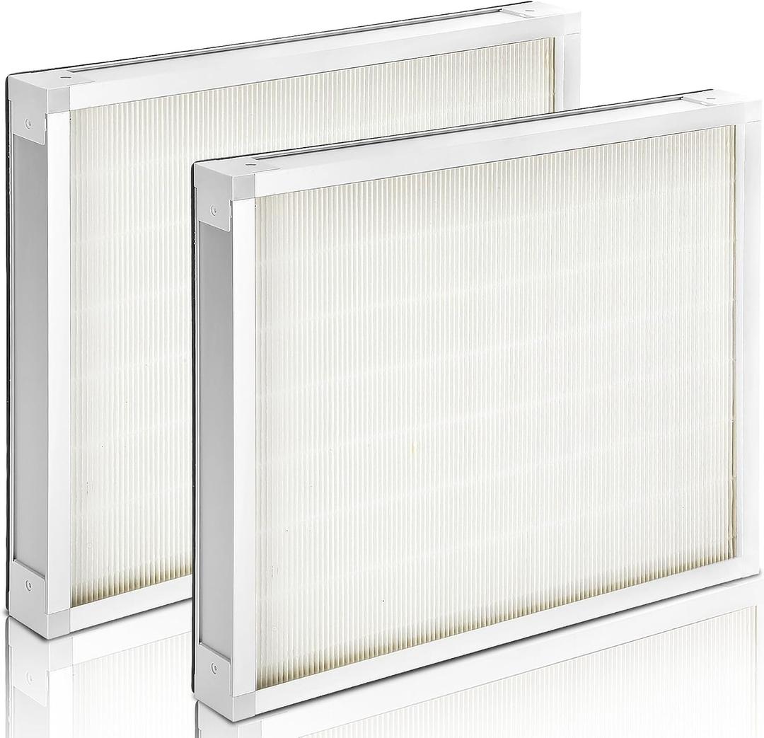 2 Packs F301H HEPA Filter, AS-550 Air Scrubber Stage 2 HEPA 550 Air Filter Compatibile with BlueDri,16 x 19 x 2" Air Shield 550 HEPA Air Scrubber Filter for BlueDri, Dri-Eaz, Phoenix, and Bear