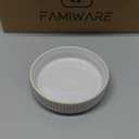 famiware Star Soy Sauce Dish Ceramic Dipping Bowls Set of 6, 4 oz Individual Dip Sauce Cups/Bowls/Dishes/Plates, Small Serving Bowl for Side Dishes, Dessert, Ice Cream, Condiments - Cappuccino White