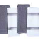 AMOUR INFINI Kitchen Towels Pack of 2 - Absorbent, Quick Drying Premium Cotton Tea Towel - Kitchen Linens 16x28 Inch Dish Towels with Hanging Loop White