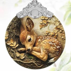 3" Stained Glass Deer Ornament, Christmas Ornament, Christmas Ornaments for Tree, Heirloom Keepsake, Gift Exchange, Gift Idea, Bauble Present