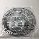 5 Pieces Christmas Metal Wreath Frame Ring Round DIY Macrame Floral Crafts Wire Wreath Form Christmas Decoration Door Craft (Deep Green, 12 Inch, 8 Inch)