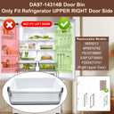 DA97-14314B Door Bin Compatible with Samsung Refrigerator (Right) Door Shelf, Part Number: RF23HCEDBBC, RF23HCEDBSG, RF23HCEDBSR, RF23HCEDBWW, RF23HCEDTSR etc.