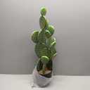 DILATATA Tall Fake Cactus Plant 27.5 inch Large Artificial Cactus Tree 'Prickly Pear Cactus' Faux Cactus Desert Plants Big Fake Cacti for Home Garden Office Decor (Opuntia Chlorotica)