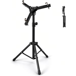 Drum Pad Stand, Adjustable Angle Silent Drum Pad Stand,Fit for 10-12 Inch Drum Practice Pad, Height Range 22-36 Inches for Drum Beginners, Black