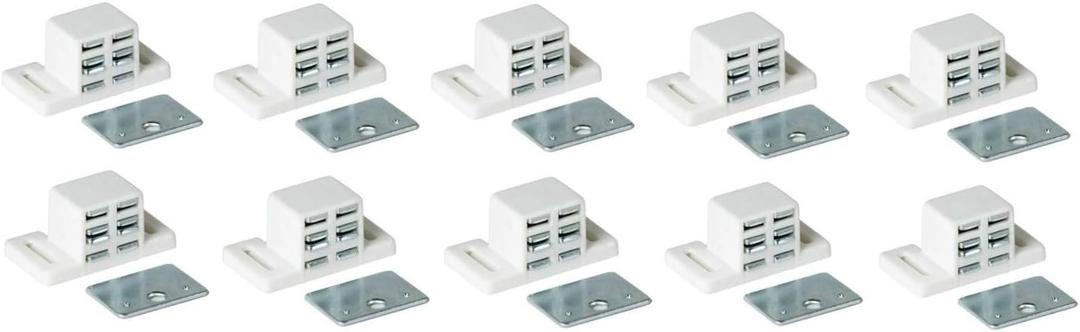 MPJ Extra Strong High Magnetic Catch - White/Nickel (10)