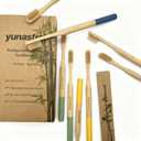 8 Pack Bamboo Toothbrushes - Soft Bristles, BPA Free, Eco-Friendly Natural Wooden Toothbrushes for Adults & Family, Zero Waste Compostable Handle