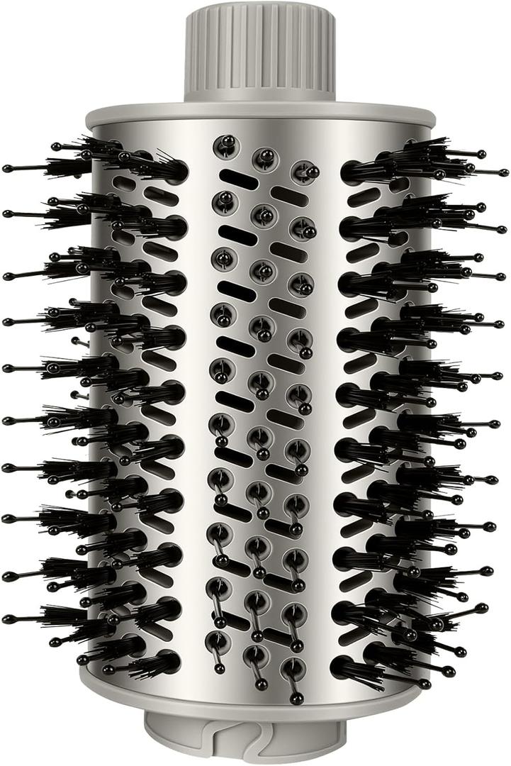 Round Hot Air Brush Attachment for Hot Air Styler Compatible with Shark FlexStyle (HD400 Series) Dual-Bristle Smoothing & Detangling, Faster Blow-Dry Oval Brush for Straight/Wavy/Curly/Coily Hair
