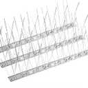 Bynccea Bird Spikes Stainless Steel Durable Bird Repellent for Small Birds, Poop-Disassembled Anti Bird Spikes Smooth Polishing Harmless Deterrent Nest Prevention Bird Off Spike Repellent (10.8ft(10*33cm))
