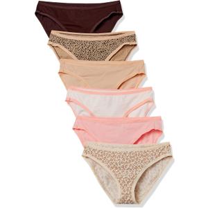 Amazon Essentials Women's Breathable Cotton Bikini Brief Underwear with Full Coverage, Multipacks (XXL)