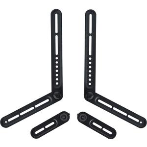 Soundbar Mount Sound Bar TV Bracket for Mounting Above or Under TV, Fits 22lbs(10kg) with Adjustable Long and Short Extension Arm