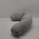 Momcozy J-Shaped Pregnancy Pillow for Sleeping with Cooling Cover  Maternity Body Pillow for Pregnant Women, Side Sleeper Support for Belly, Hip & Leg, Deep Grey