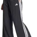 Adidas Womens Essentials 3-Stripes Woven Parachute Pants (Blue, M)