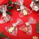 Acellegic 24 Sets 10 Inch Christmas Whisks Supplies Gifts Sets, Includes Silicone Whisks, Greeting Cards, Ribbons, Plastic Bags DIY Fillable Christmas Tree Ornaments for Xmas Cooking Supplies Gift