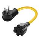 12AWG 15 Amp Household AC Plug to 20 Amp T Blade Adapter Cable, NEMA 5-15P to 5-15R/ 5-20R/ 6-15R/ 6-20R, 4 in 1 AC Adapter,15A 125V to 20A 250V Extension Cable, 1FT