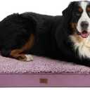 EHEYCIGA Orthopedic Dog Bed Extra Large with Removable Washable Cover, 50in (Fog Purple, 50*36*4 inches)