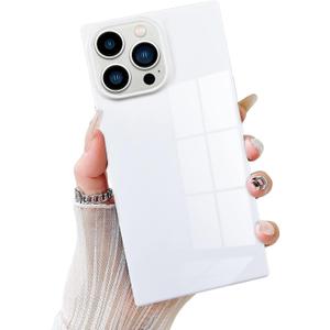 for iPhone 16 Pro Case, Bright Neon Trendy Shockproof Slim Phone Case for Women Girls [Never Fade] [Minimalist Aesthetic] [Reinforced Corners Protection] 6.3 inch 2024, White