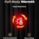WEERTI Thermal Underwear for Men Long Johns with Fleece Lined Base Layer Men Cold Weather Top Bottom (Black, L)
