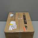 Greenstell Vanity Stool Chair Faux Fur with Storage, 15.7"L x 11.8"W x 19.4"H Soft Ottoman 4 Metal Legs with Anti-Slip Feet, Furry Padded Seat, Modern Multifunctional Chairs for Makeup, Bedroom,Green