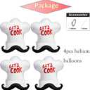 4pcs Little Chef Hat balloons/cookie chef cap balloons/baking party/cooking birthday party decoration/cooking class decoration/BBQ party decor