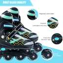 Adjustable Inline Skates for Kids and Teens Ages 4-16, All 8 Wheels of Inline Roller Skates Light Up, Safe and Fun Illuminating for Outdoor Indoor Sports